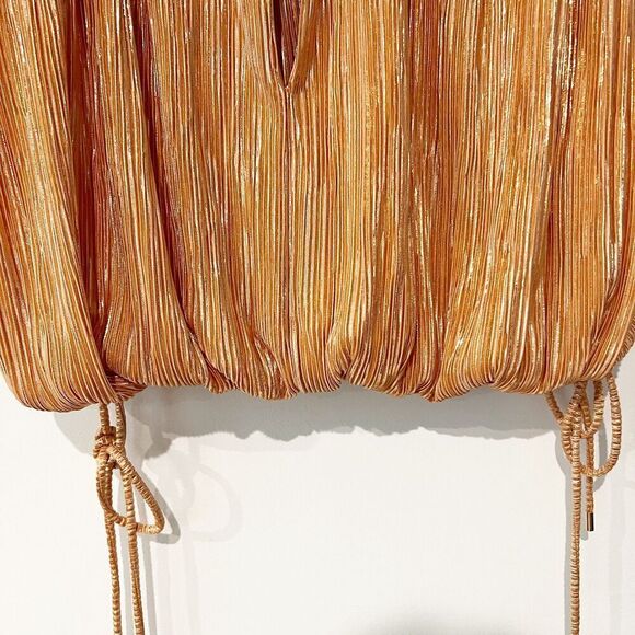 NEW Sabina Musayev North Top in Peach Shimmer Metallic Free People size small - Picture 7 of 12